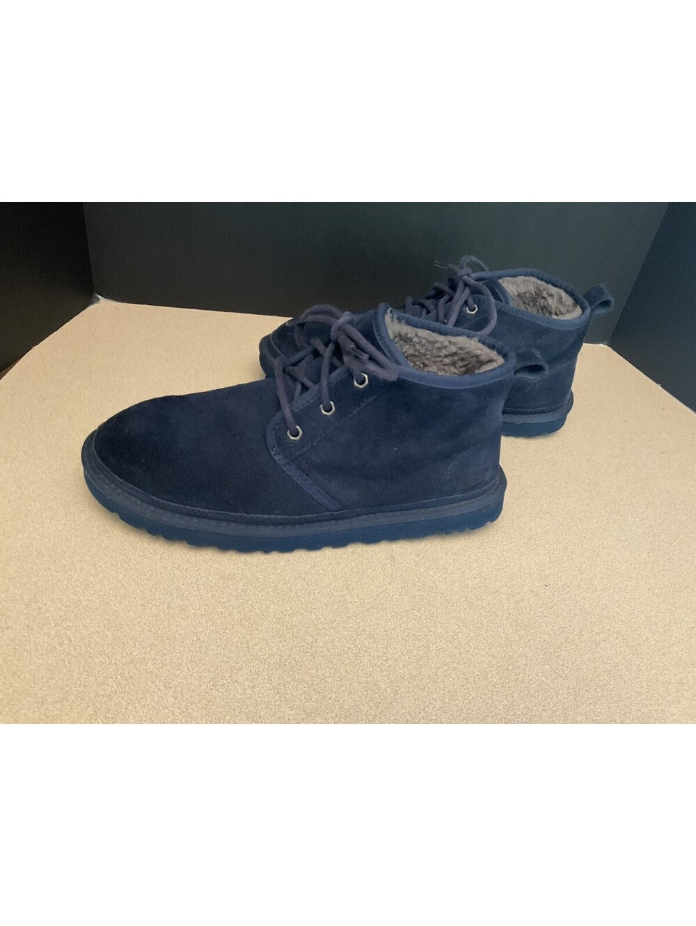 Mens UGG Neumel Deep Ocean Blue Fur Lined Chukka Boots. Size 9. Nice Boots!!! - Picture 4 of 11